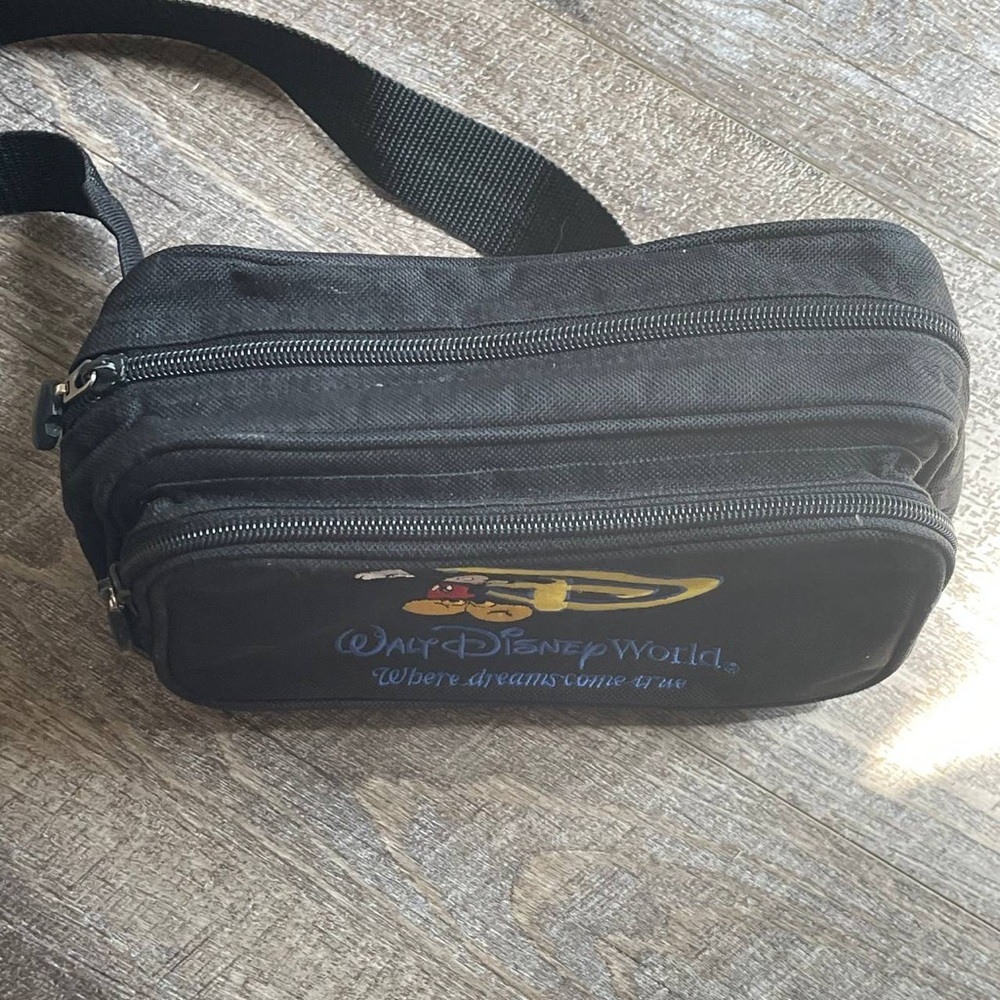 Hip Bag Fanny Pack Walt‎ Disney World Where Dreams Come True Mickey Mouse Black - Picture 9 of 9